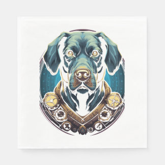 Steampunk Labrador Classic T-Shirt Napkins