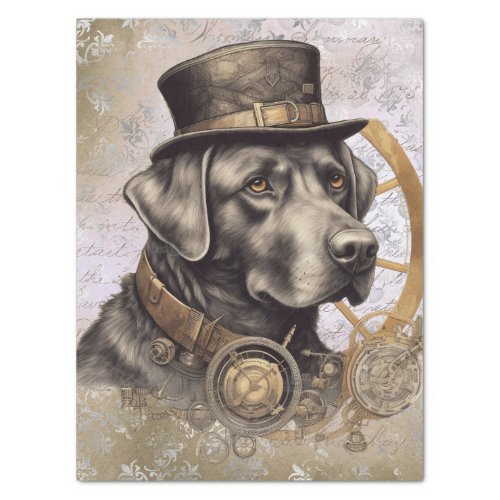 Steampunk Labrador Dog Tissue Paper