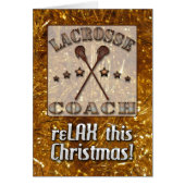 Steampunk Lacrosse Coach Christmas Card (Front)