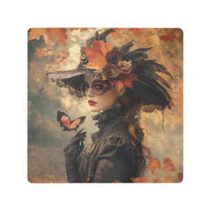 Steampunk Lady Metal Print