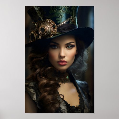 Steampunk Lady Poster