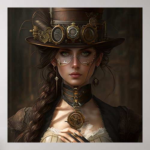 Steampunk Lady Poster