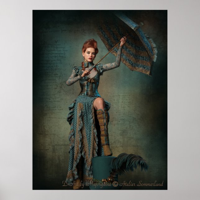 Steampunk Lady Poster (Front)