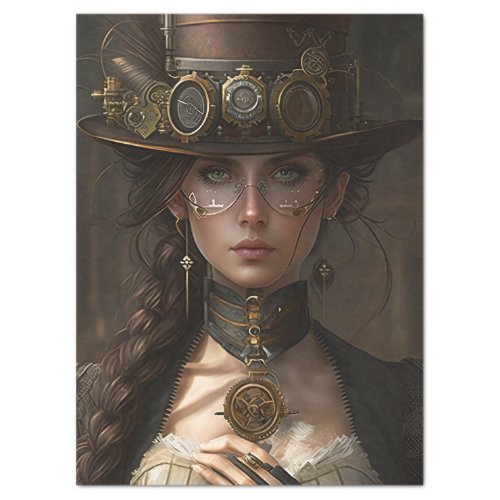 Steampunk Lady Tissue Paper