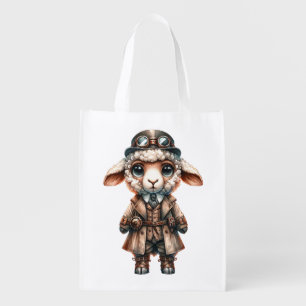 Steampunk Lamb Grocery Bag