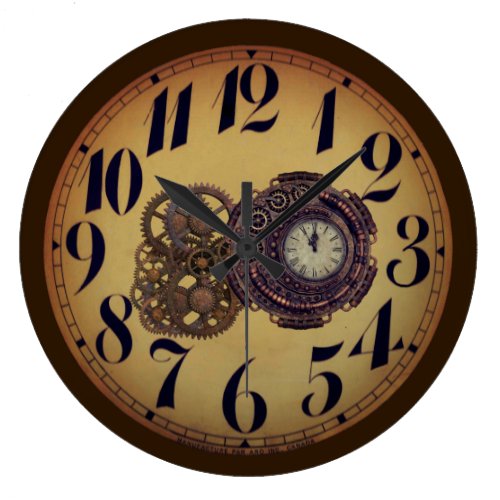 Steampunk Large Clock