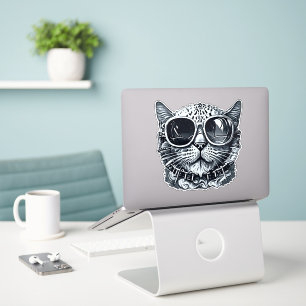 Steampunk Leopard Power Sticker