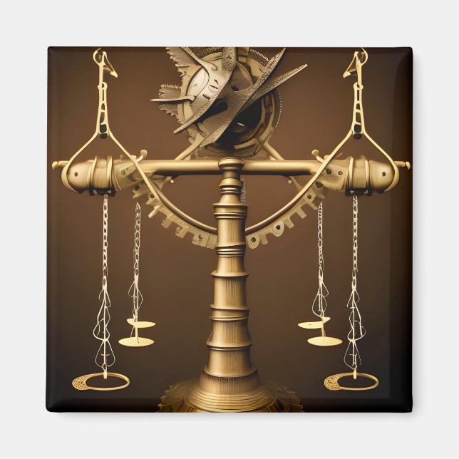 Steampunk Libra Magnet (Front)