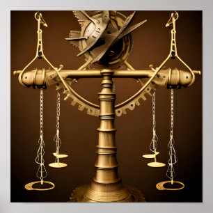 Steampunk Libra Poster