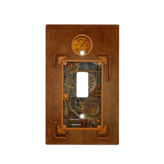 Steampunk Light Switch Cover (Front)