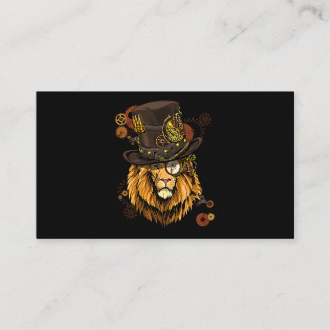 Steampunk Lion Shirt Steampunk Lovers For Women Me Business Card (Front)