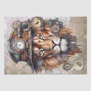 Steampunk Lion Tissue Paper