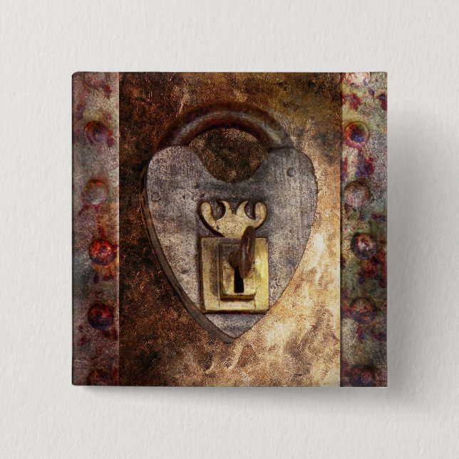 Steampunk - Locksmith - The key to my heart Button (Front)