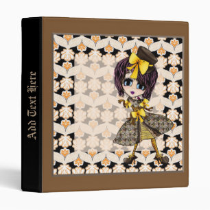 Steampunk Lolita Fashion  Girly Gifts personalized 3 Ring Binder