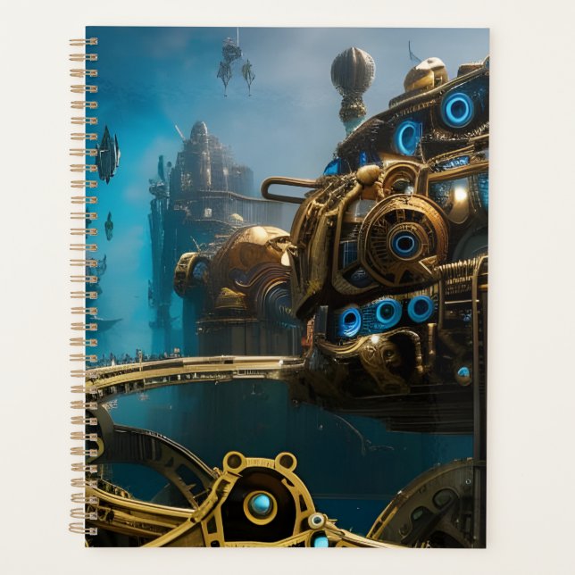 Steampunk Lost City of Atlantis Planner (Front)