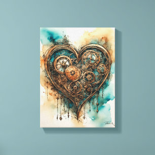 Steampunk Love Canvas Print
