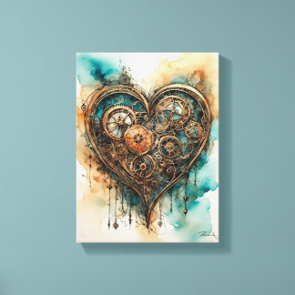 Steampunk Love Canvas Print