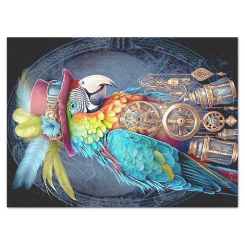 Steampunk Macaw 2 Tissue Paper