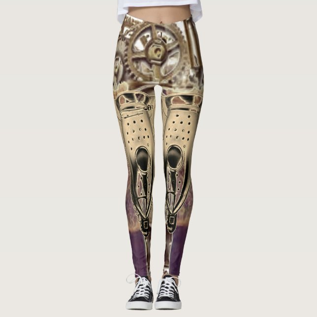 Steampunk Machine Armor Leggings (Front)