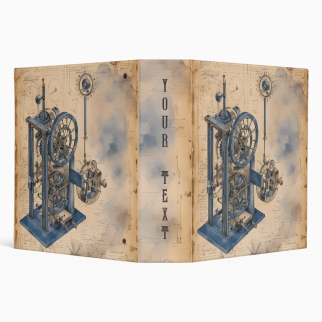 Steampunk Machinery 3 Ring Binder (Background)