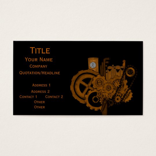 Steampunk Machinery (Copper) Business Card
