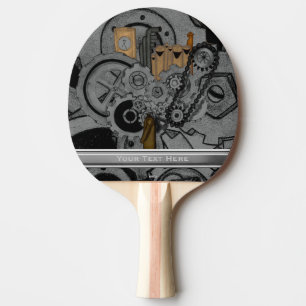 Steampunk Machinery (Full Colour) Ping-Pong Paddle