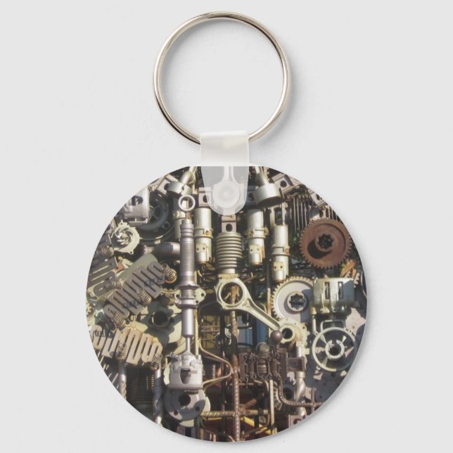 Steampunk machinery keychain (Front)