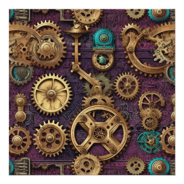 Steampunk Machinery Photo Print (Front)