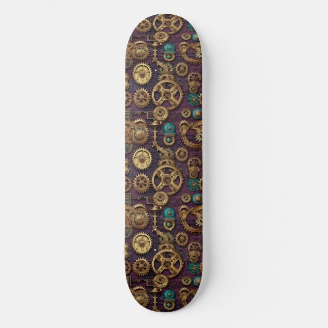 Steampunk Machinery Skateboard (Front)