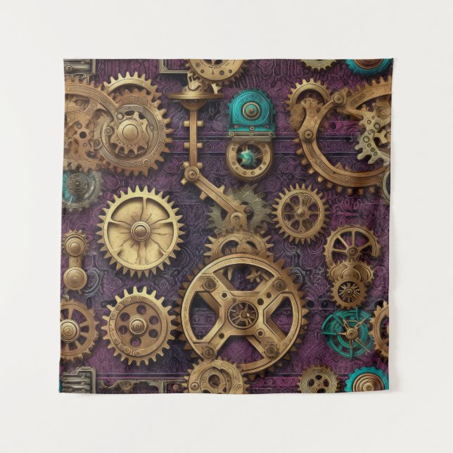 Steampunk Machinery Tapestry (Front)