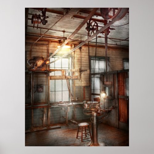 Steampunk _ Machinist _ The grinding station Poster