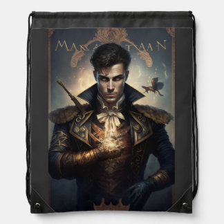 Steampunk Magician Tarot Card Drawstring Bag