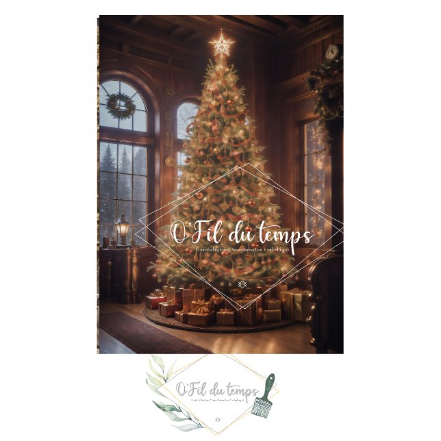 Steampunk magnanimous Christmas tree family room Tissue Paper (Creator Uploaded)