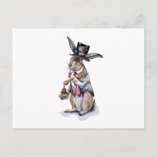 Steampunk March Hare Postcard