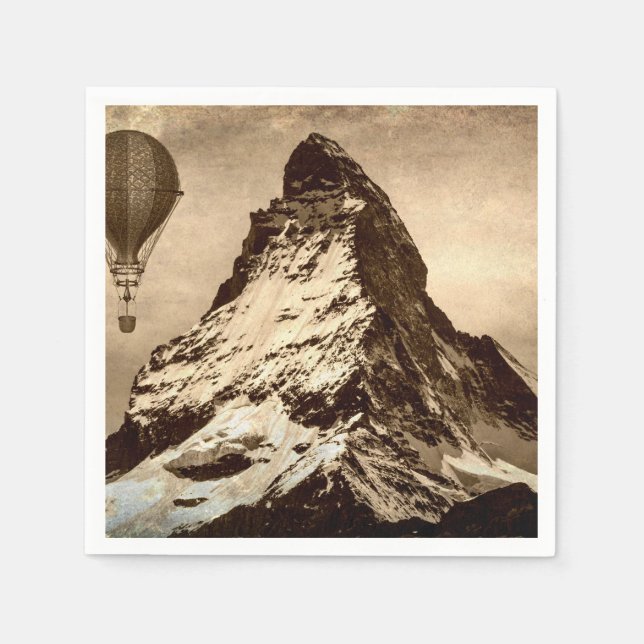 Steampunk Matterhorn Napkins (Front)
