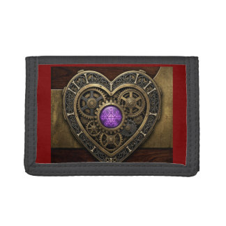 Steampunk Mechanical clockwork gem Trifold Wallet