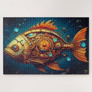 🐙Steampunk Mechanical Fish Puzzle 🐟