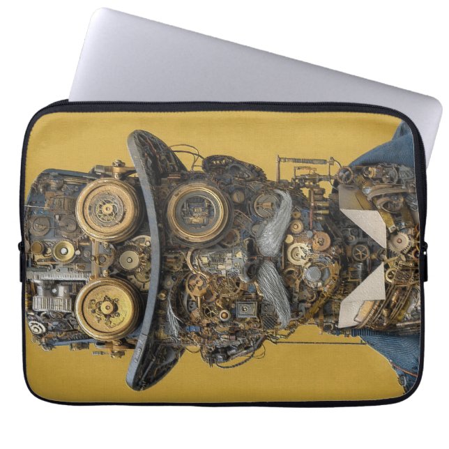 Steampunk Mechanical Gentleman Laptop Sleeve (Front)