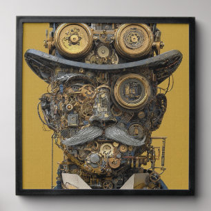 Steampunk Mechanical Gentleman Peel And Stick Photo Tile