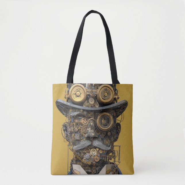 Steampunk Mechanical Gentleman Tote Bag (Front)