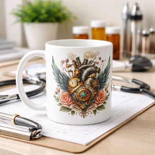 Steampunk Mechanical Heart Art Coffee Mug