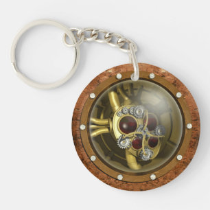 Steampunk Mechanical Heart Keychain