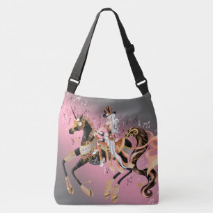 Steampunk Mechanical Horse & Lady Crossbody Bag