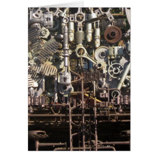 Steampunk mechanical machinery machines cards (Front)