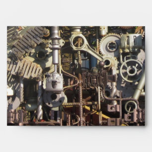 Steampunk mechanical machinery machines envelope