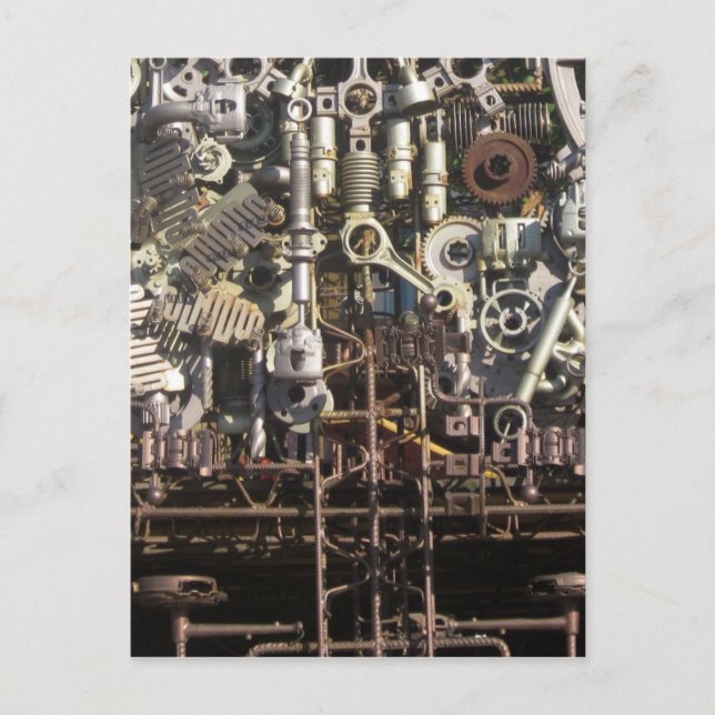 Steampunk mechanical machinery machines postcard (Front)