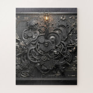 Steampunk Mechanical Map Jigsaw Puzzle
