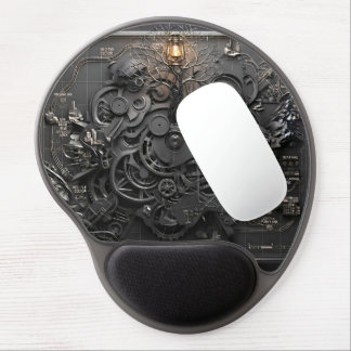 Steampunk Mechanical Map Mouse Pad
