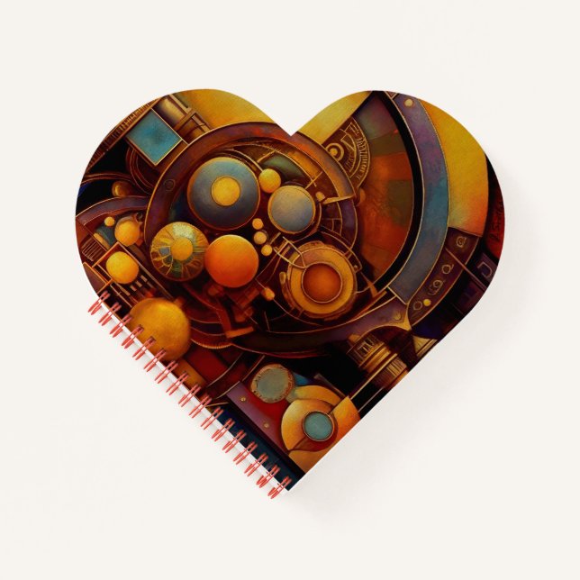 Steampunk Mechanical Orb Composition Notebook (Front)