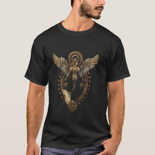 Steampunk mermaid angel with wings, clockwork and  T-Shirt